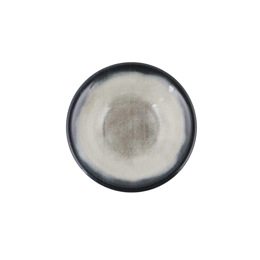 Juego de vajilla de 26 piezas, azul/marrón, de porcelana