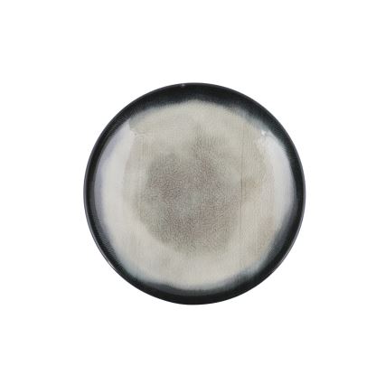 Juego de vajilla de 26 piezas, azul/marrón, de porcelana