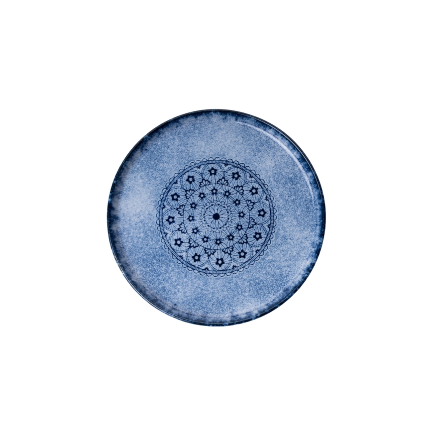 Juego de vajilla de 27 piezas, azul/porcelana