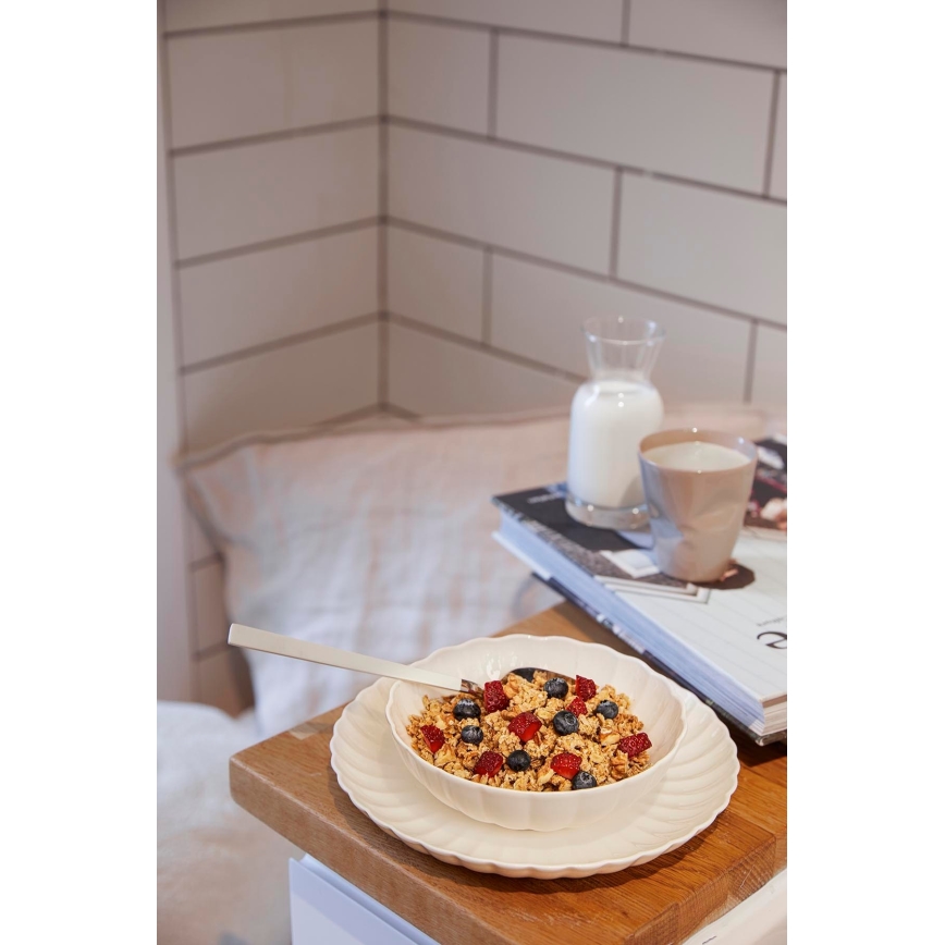 Juego de vajilla de 27 piezas blanca/porcelana