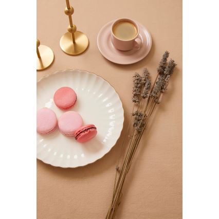 Juego de vajilla de 27 piezas blanco/dorado/porcelana