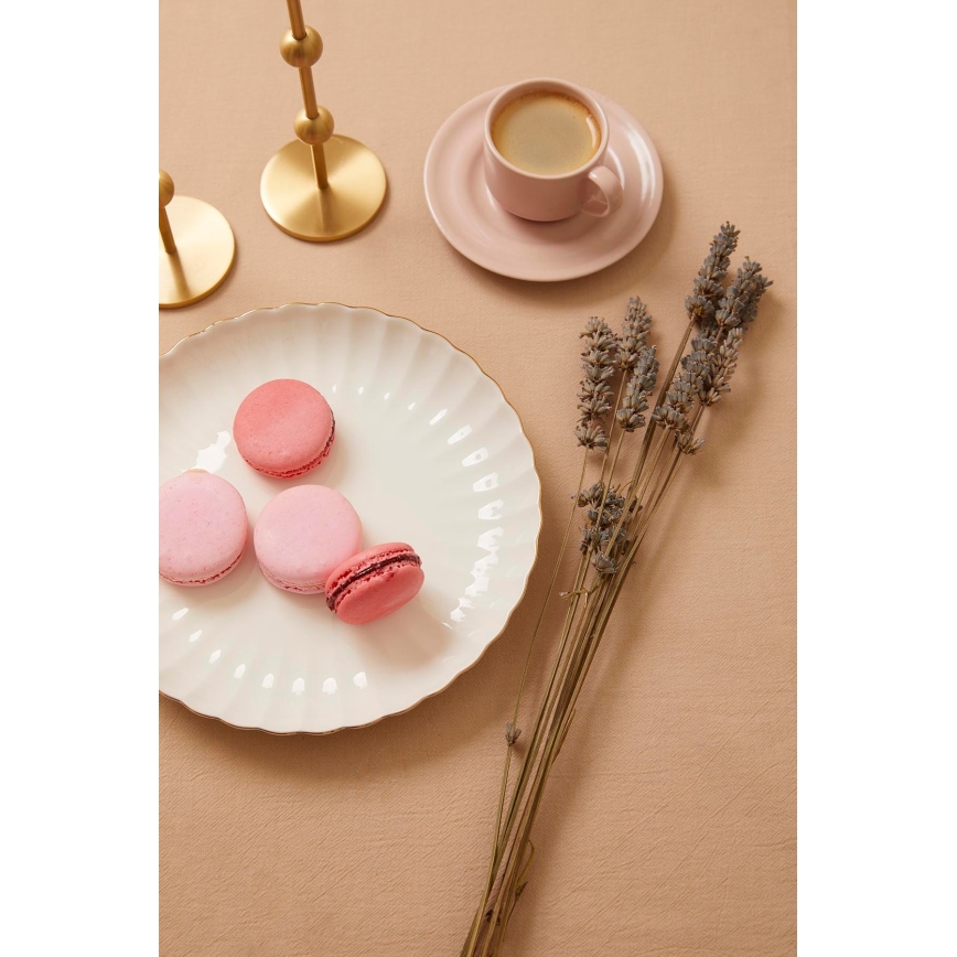 Juego de vajilla de 27 piezas blanco/dorado/porcelana