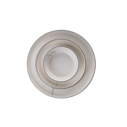 Juego de vajilla de 27 piezas blanco/negro/porcelana