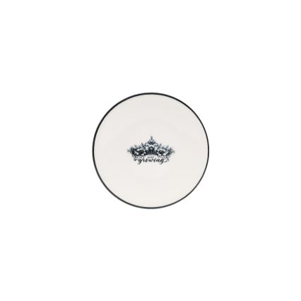 Juego de vajilla de 4 piezas negro/blanco/porcelana