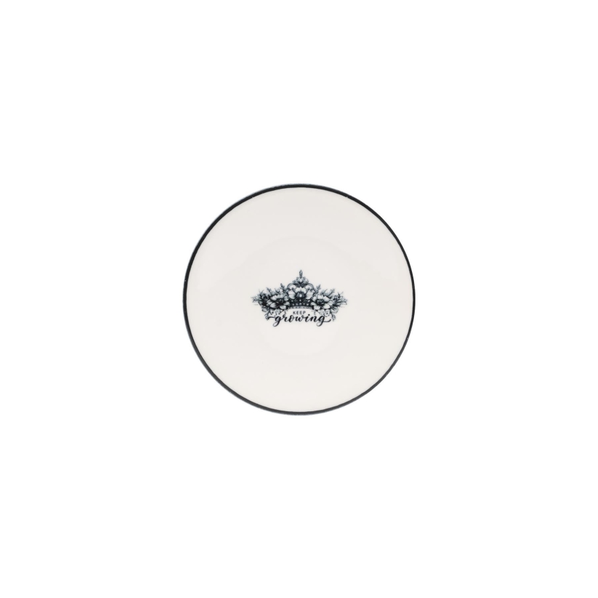 Juego de vajilla de 4 piezas negro/blanco/porcelana