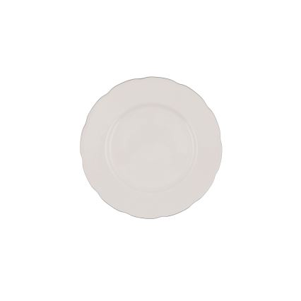 Juego de vajilla de 54 piezas, porcelana, blanco/plateado/marfil