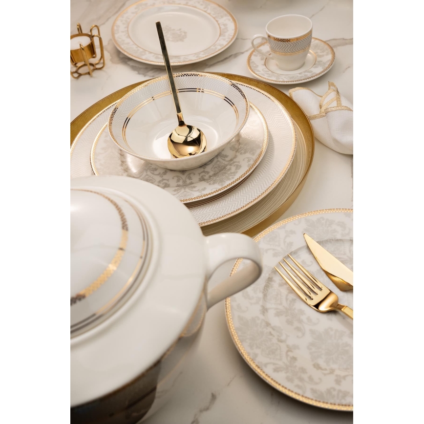 Juego de vajilla de 68 piezas multicolor/porcelana de hueso