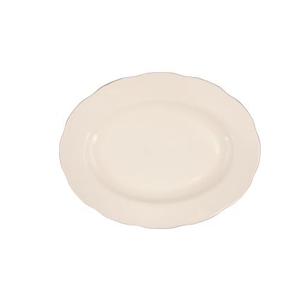 Juego de vajilla de 83 piezas, porcelana, blanco/cobre