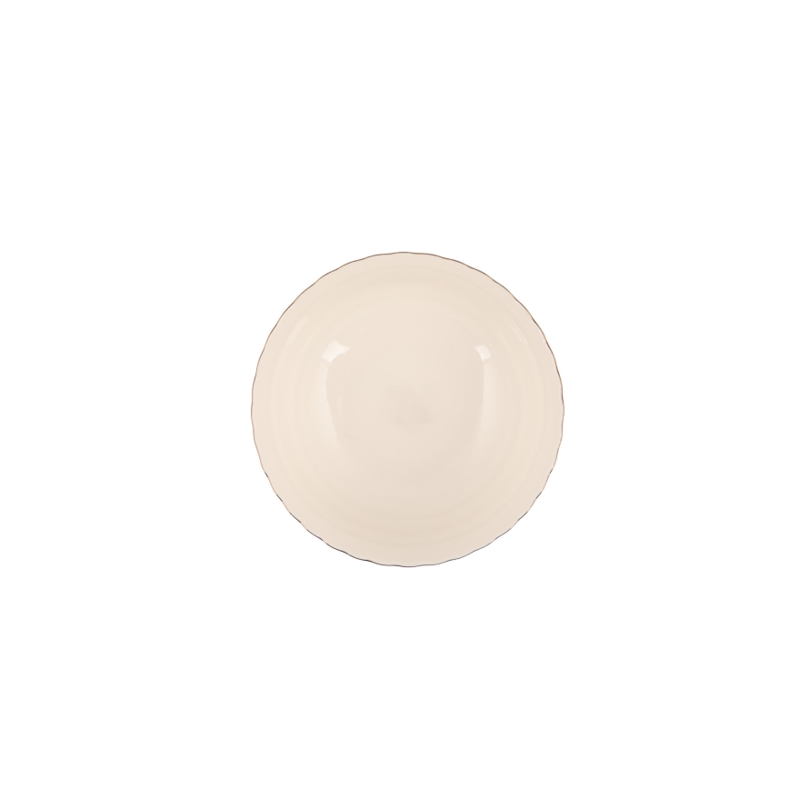 Juego de vajilla de 83 piezas, porcelana, blanco/cobre