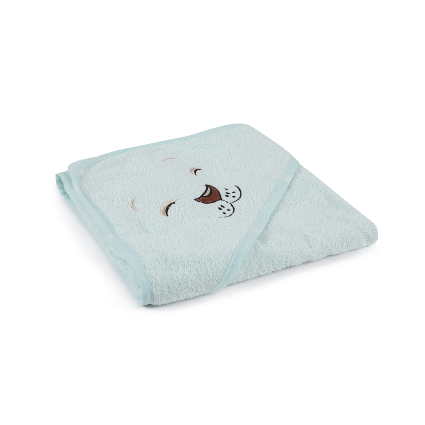 Juego infantil de toalla ASLAN - albornoz, toalla, toallita de baño menta