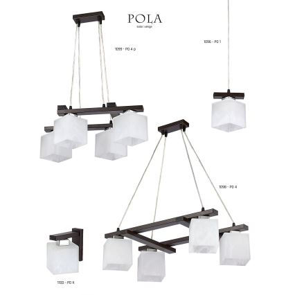 Jupiter 1096 - PO1 - Lámpara colgante POLA 1xE27/60W/230V