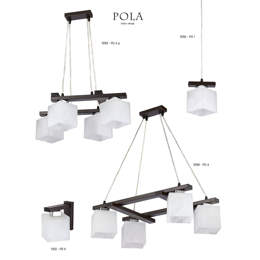 Jupiter 1096 - PO1 - Lámpara colgante POLA 1xE27/60W/230V