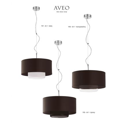 JUPITER 1118-AV1 - Lámpara colgante AVEO 1xE27/60W wenge vidrio