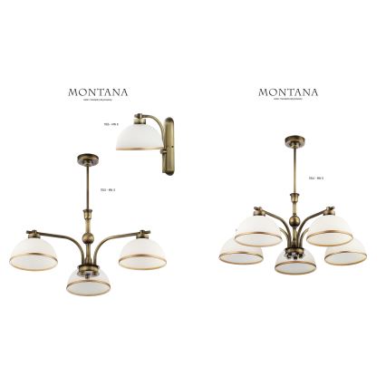 Jupiter 1164 - Lámpara colgante MONTANA 5xE27/60W/230V