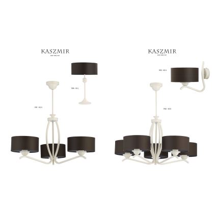 Jupiter 1191 - KS 3 - Lámpara colgante KASZMIR 3xE27/60W/230V