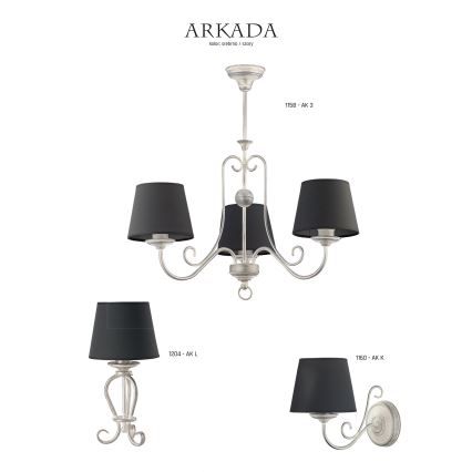Jupiter 1204 - Lámpara de mesa ARKADA 1xE27/60W/230V 