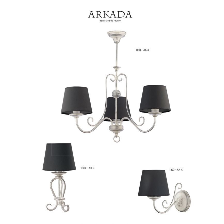 Jupiter 1204 - Lámpara de mesa ARKADA 1xE27/60W/230V 