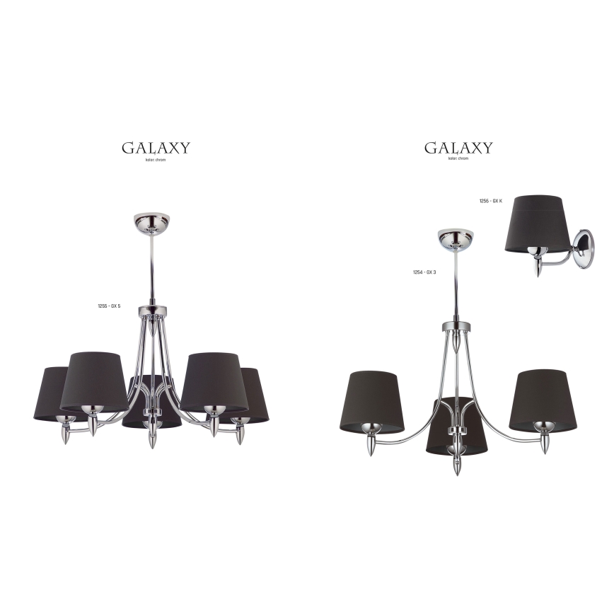 Jupiter 1256 - GX K - Aplique GALAXY 1xE27/60W/230V