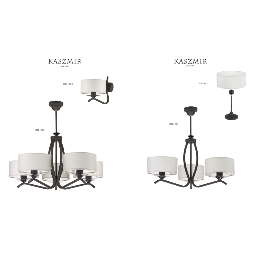 JUPITER 1281-KSLG - Lámpara de mesa KASZMIR 1xE27/60W