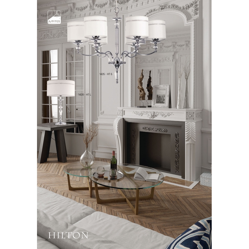 Jupiter 1426- Lámpara colgante HILTON 6xE27/60W/230V