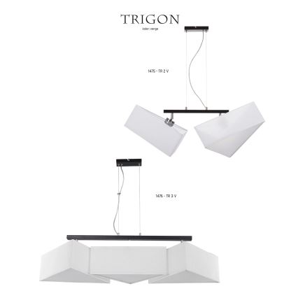 Jupiter 1476 - Lámpara colgante TRIGON 3xE27/60W/230V