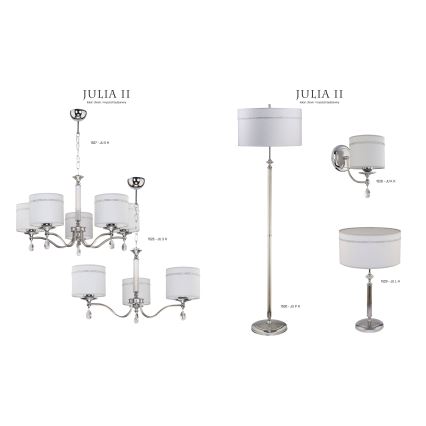 Jupiter 1529 - JU L H - Lámpara de mesa JULIA II E27/60W