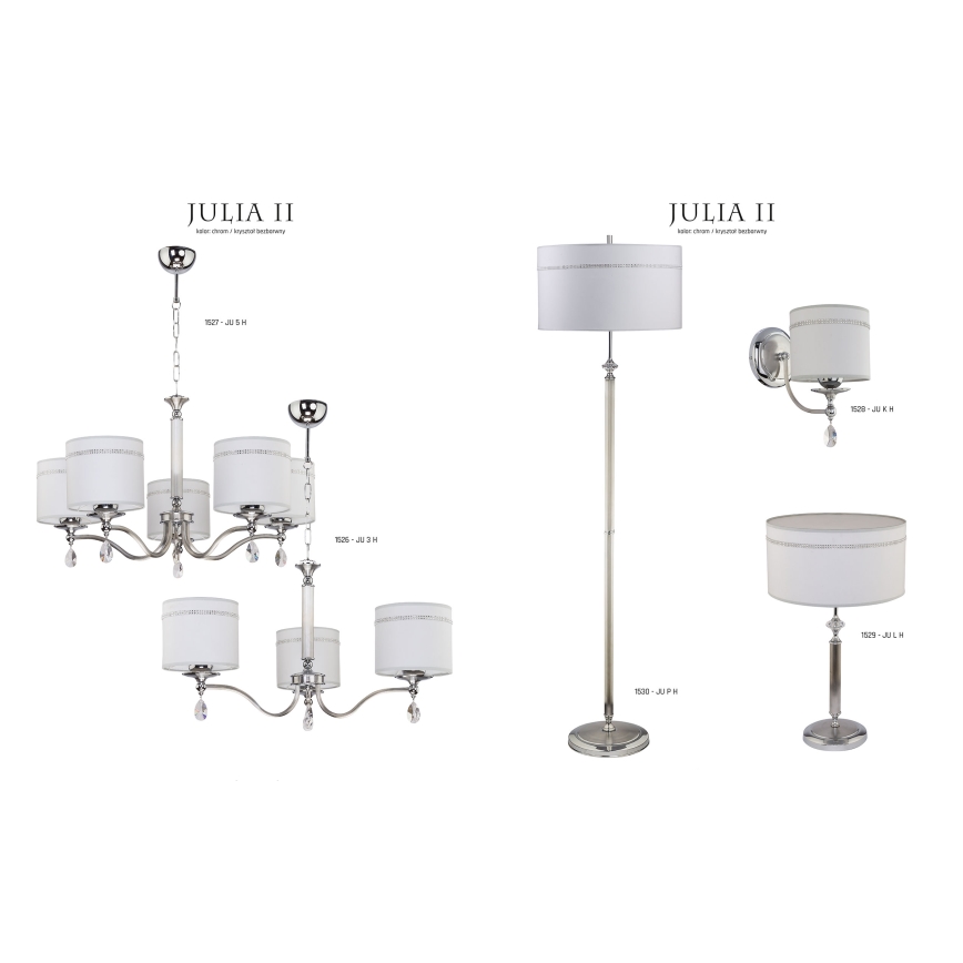 Jupiter 1529 - JU L H - Lámpara de mesa JULIA II E27/60W