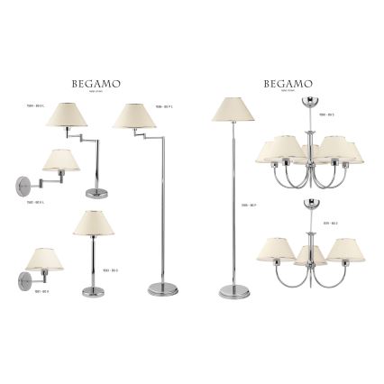 Jupiter 1585 - BG P CH - Lámpara de pie BEGAMO E27/60W