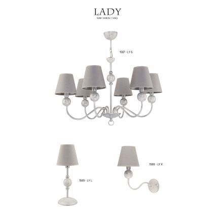 Jupiter 1589 - LY L BI - Lámpara de mesa LADY E14/40W