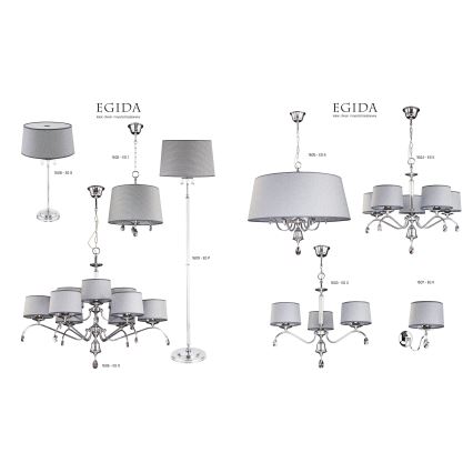 Jupiter 1603 - EG 3 CH - Lámpara colgante cristal EGIDA 3xE27/60W