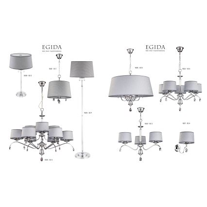 Jupiter 1607 - EG K CH - Aplique EGIDA 1xE27/60W/230V gris