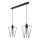 Jupiter 1643 - Lámpara colgante SAO 2xE27/60W/230V negro