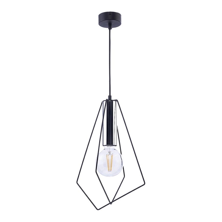 Jupiter 1661 - Lámpara colgante KAIR 1xE27/60W/230V negro/cromo brillante