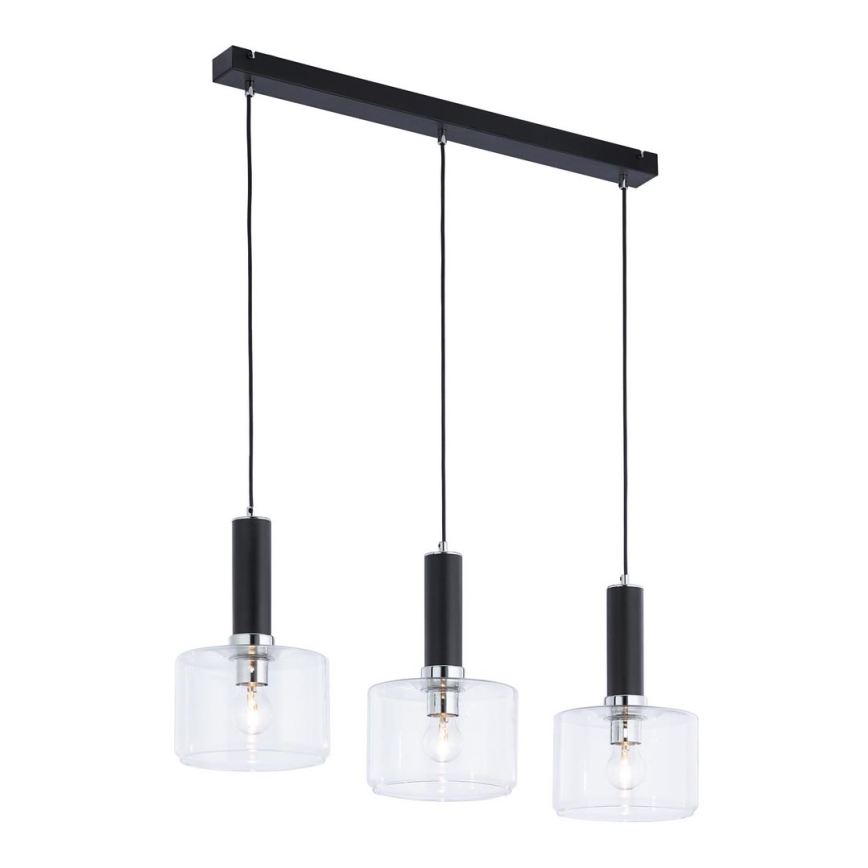 Jupiter 1857 - VA3 - Lámpara colgante VANES 3xE27/60W/230V cromo brillante/negro