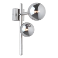 Jupiter 1903 - Aplique de pared NEPTUN 2xG9/14W/230V cromo mate/gris ahumado