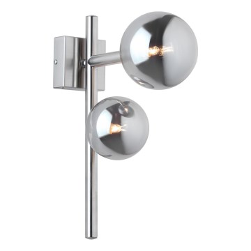 Jupiter 1903 - Aplique de pared NEPTUN 2xG9/14W/230V cromo mate/gris ahumado