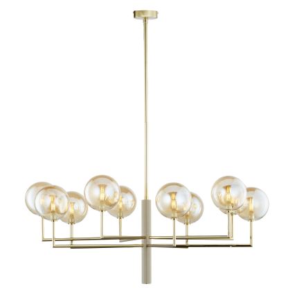 Jupiter 1977 - Lámpara colgante FEME 10xG9/10W/230V dorado/beige
