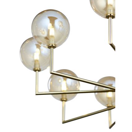 Jupiter 1977 - Lámpara colgante FEME 10xG9/10W/230V dorado/beige