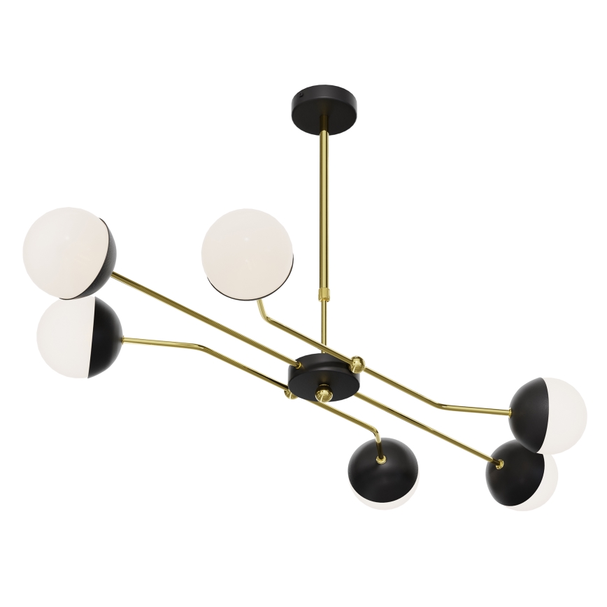 Jupiter 1981 - Lámpara de pie TRENTO 6xG9/10W/230V negro/dorado