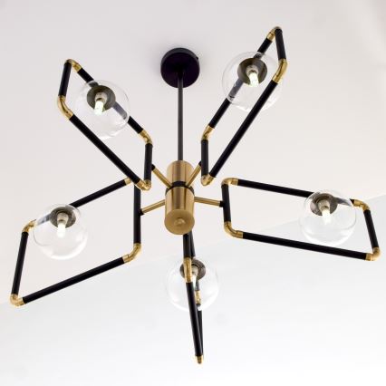 Jupiter 1985 - Lámpara colgante IBRA 5xG9/10W/230V negro/dorado