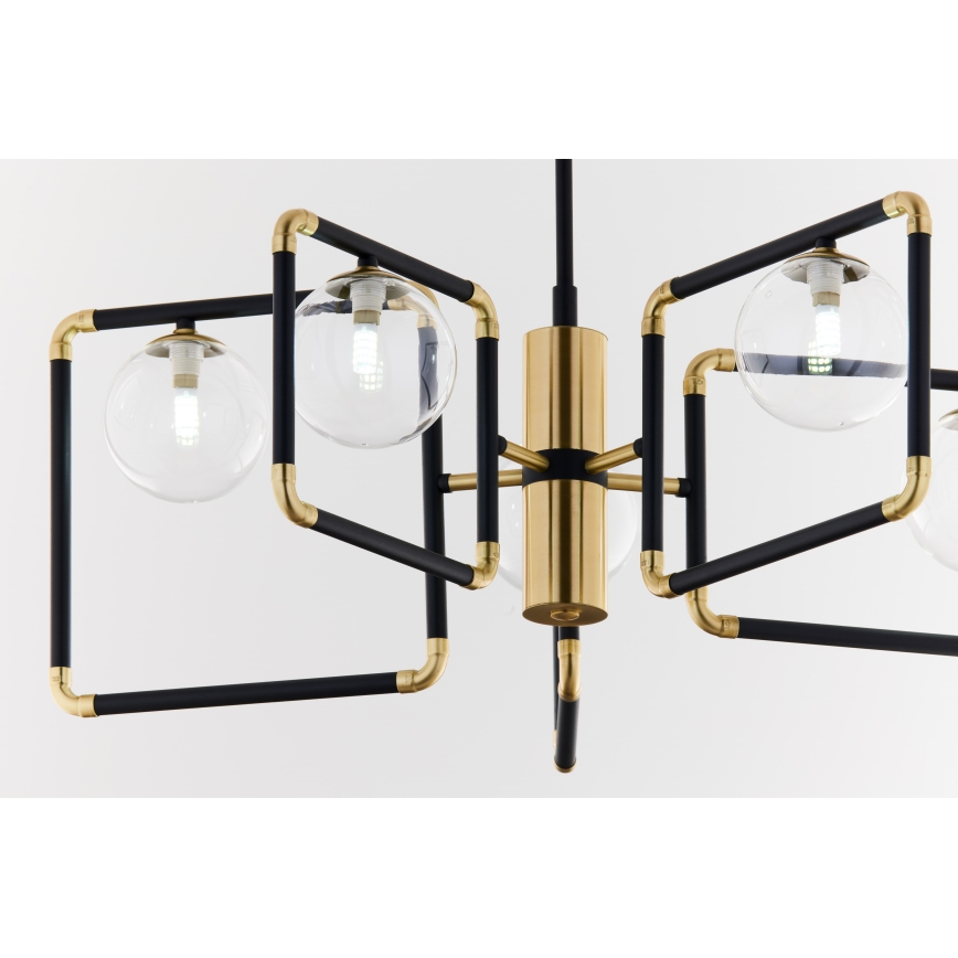 Jupiter 1985 - Lámpara colgante IBRA 5xG9/10W/230V negro/dorado