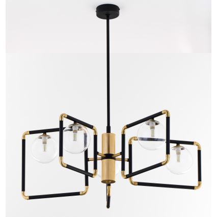 Jupiter 1985 - Lámpara colgante IBRA 5xG9/10W/230V negro/dorado