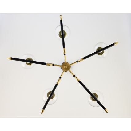 Jupiter 1985 - Lámpara colgante IBRA 5xG9/10W/230V negro/dorado
