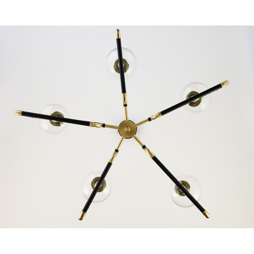 Jupiter 1985 - Lámpara colgante IBRA 5xG9/10W/230V negro/dorado