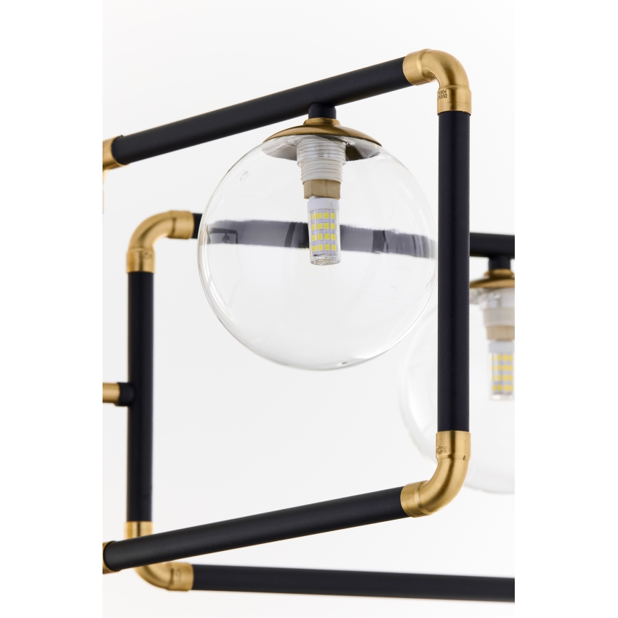 Jupiter 1985 - Lámpara colgante IBRA 5xG9/10W/230V negro/dorado