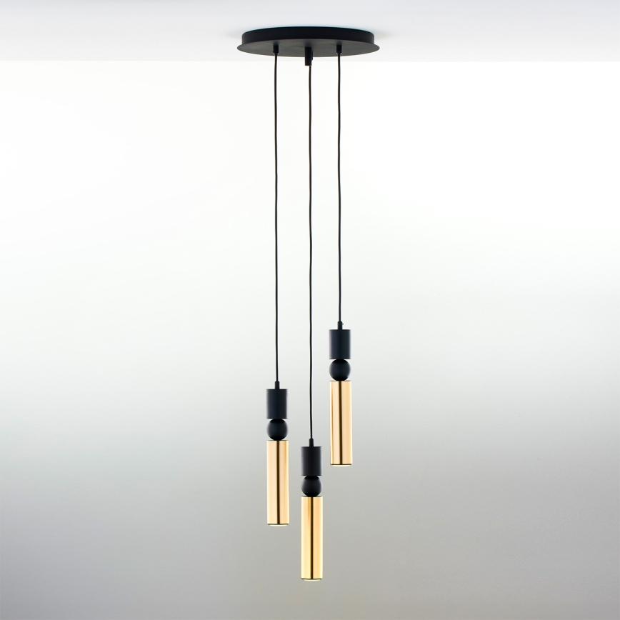 Jupiter 2016 - Lámpara colgante ALAS 3xGU10/10W/230V dorado/negro