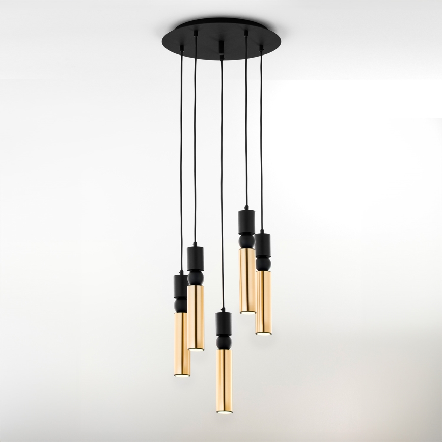Jupiter 2017 - Lámpara colgante ALAS 5xGU10/10W/230V dorado/negro