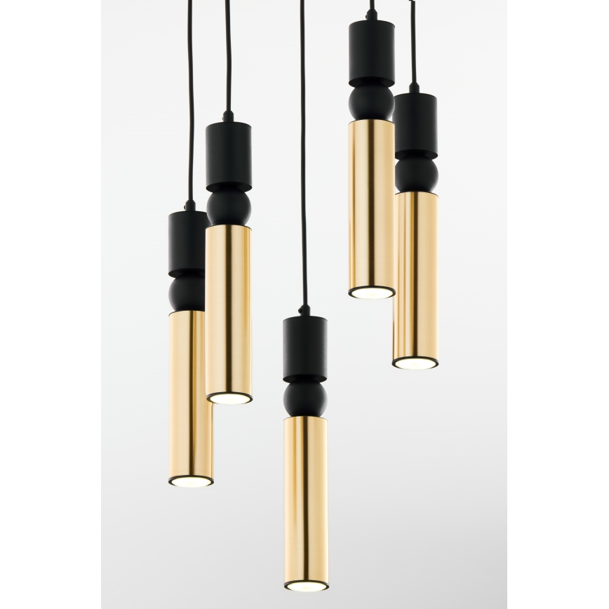 Jupiter 2017 - Lámpara colgante ALAS 5xGU10/10W/230V dorado/negro