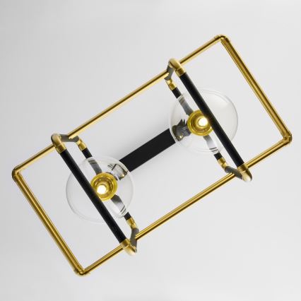 Jupiter 2029 - Lámpara colgante FIORI 2xG9/10W/230V negro/dorado/transparente