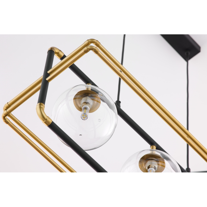 Jupiter 2030 - Lámpara colgante FIORI 3xG9/10W/230V negro/dorado/transparente
